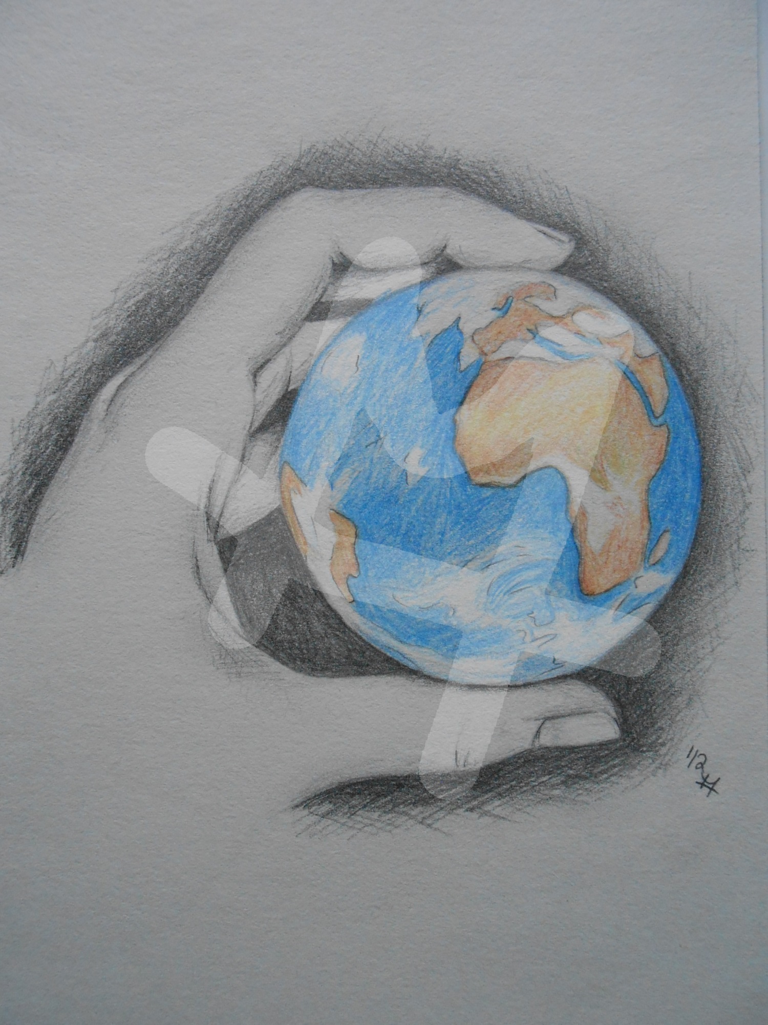 Hand with earth